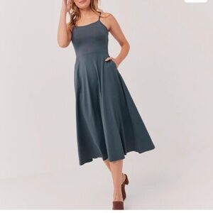 Pact Women's Midi Dress in Dark Gray